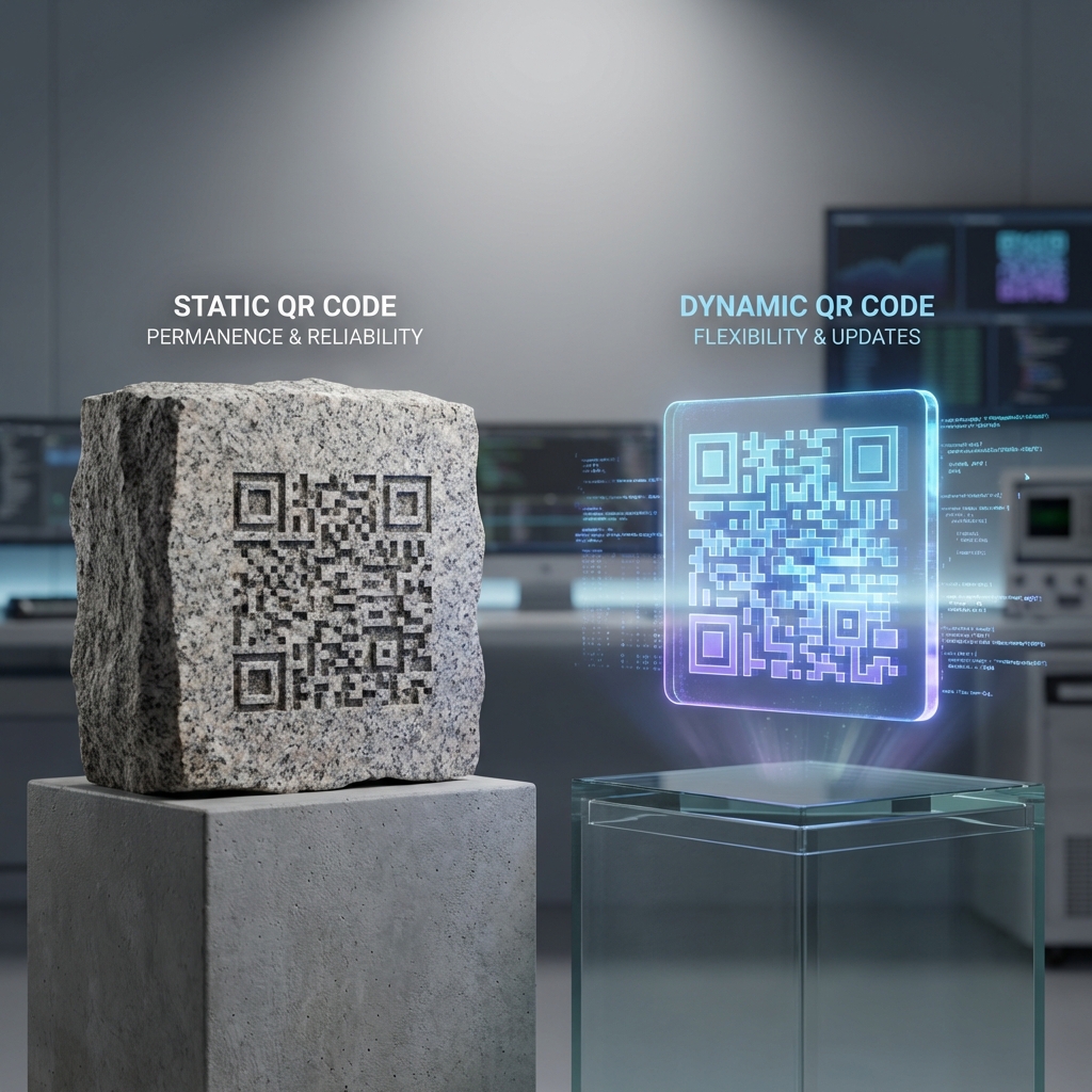 Static vs Dynamic QR Code Concept